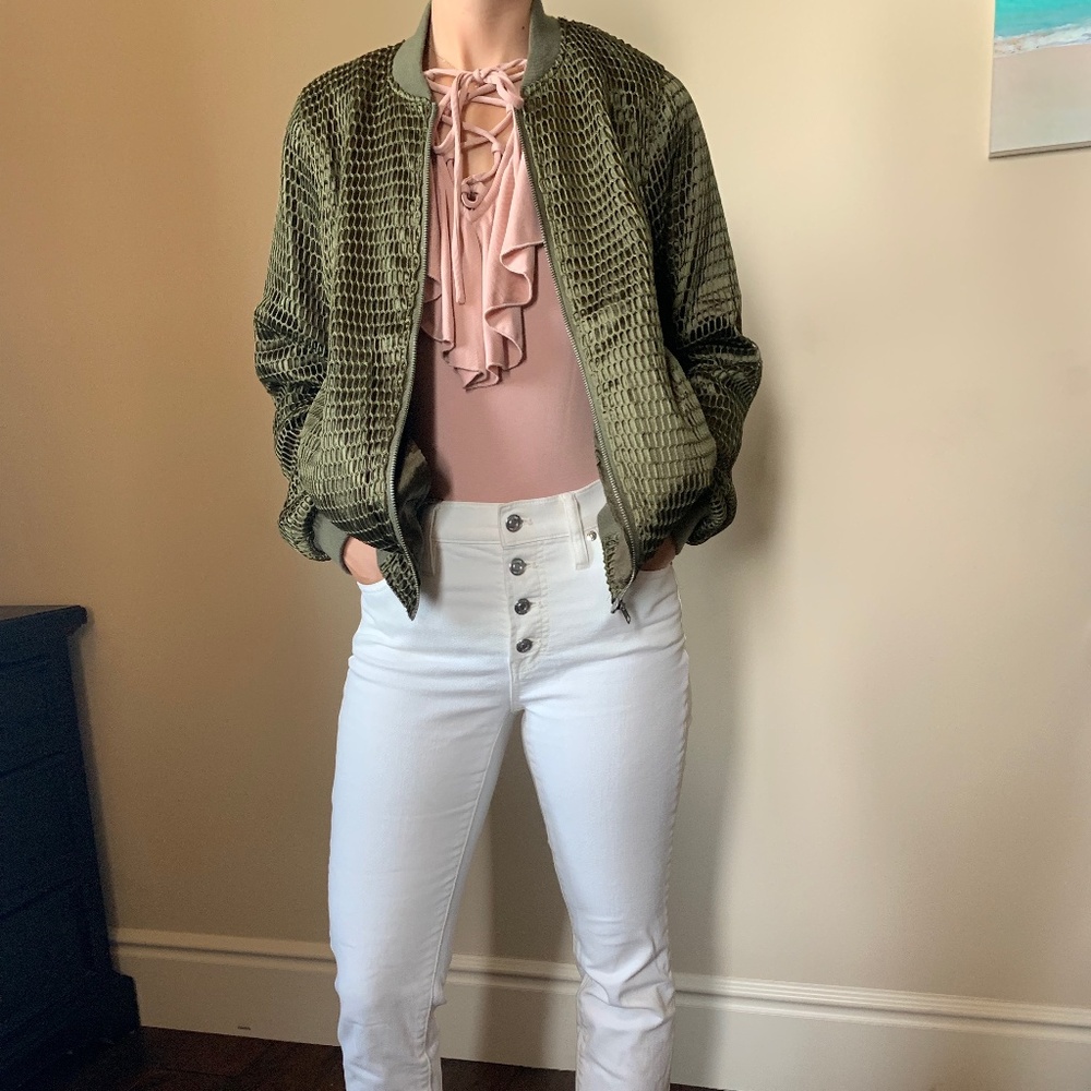 Army Green Bomber Jacket